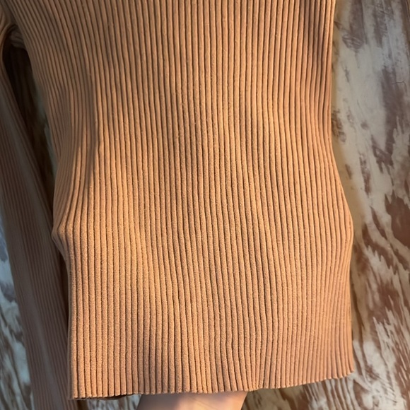 A.L.C. Declan Rib Knit Swoop-Neck, Maple - S - Picture 4 of 8